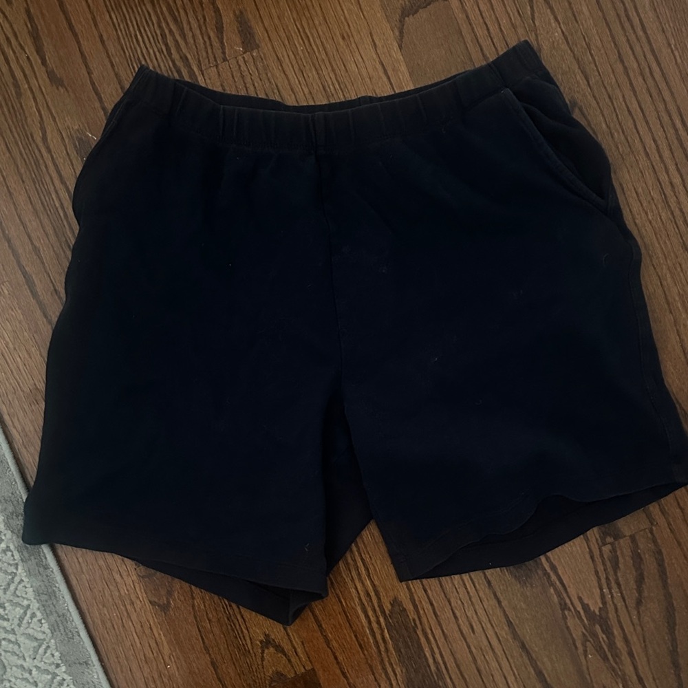 Lands' End Navy Blue Athletic Shorts with Pockets